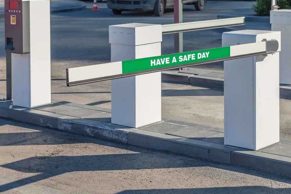AccuformNMC LVHR Gate Arm Sign, Have A Safe Day