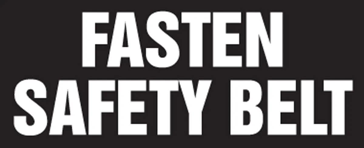 AccuformNMC LVHR531 Safety Label, Fasten Safety Belt, Adhesive Dura Vinyl, 2" H x 5" W