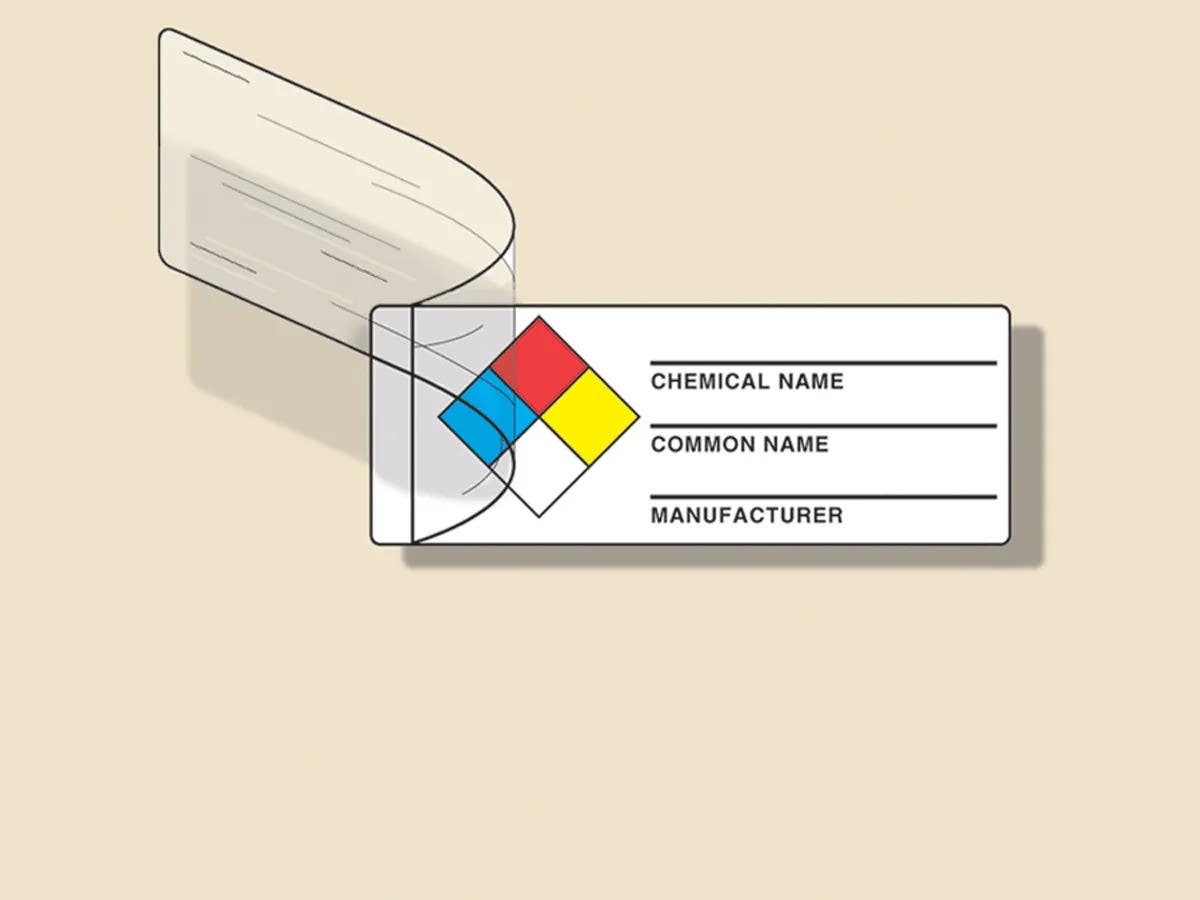 AccuformNMC LZN401EV Safety Label, Self-Laminating NFPA Diamond Identifier Roll Label, Adhesive Vinyl, 1" H x 3" W, 100/Roll
