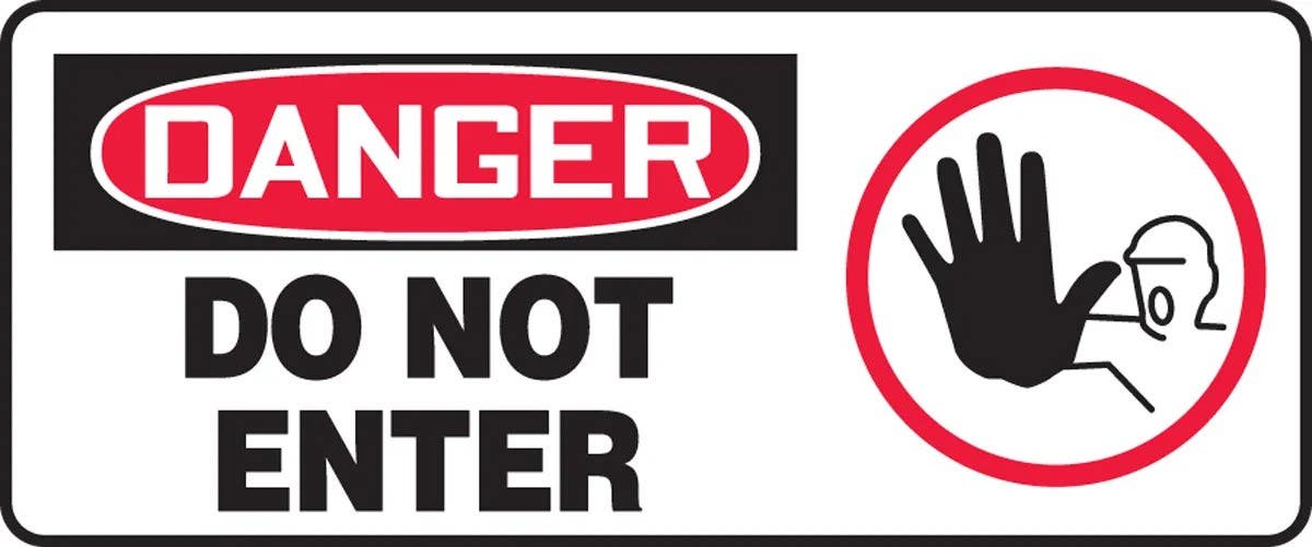 AccuformNMC MADM103 OSHA Danger Safety Sign, Do Not Enter, 7" H x 17" W