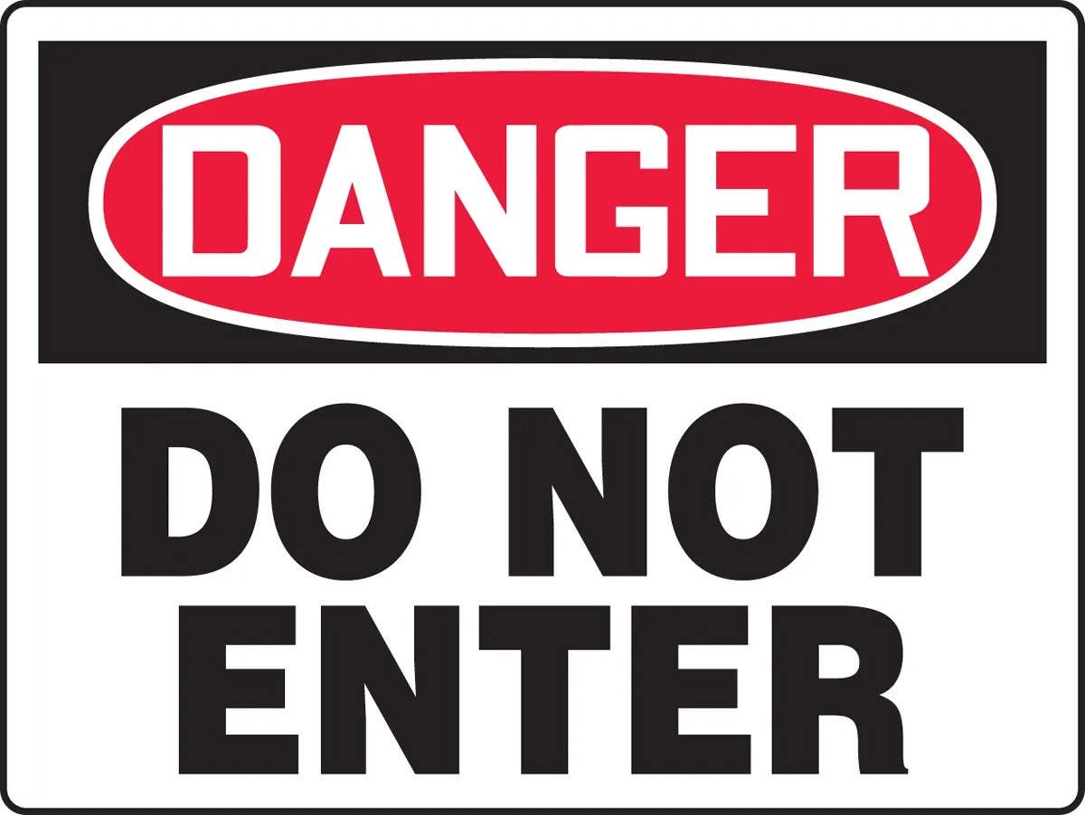 AccuformNMC MADM125 BigSign, OSHA Danger Safety Sign, Do Not Enter, 24" H x 36" W