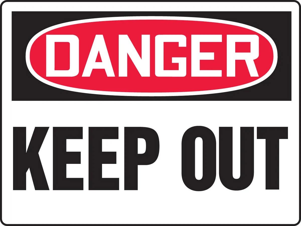 AccuformNMC MADM127 Really BigSign, OSHA Danger Safety Sign, Keep Out, 24" H x 36" W