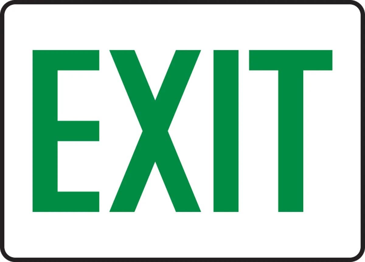 AccuformNMC M Safety Sign, Exit