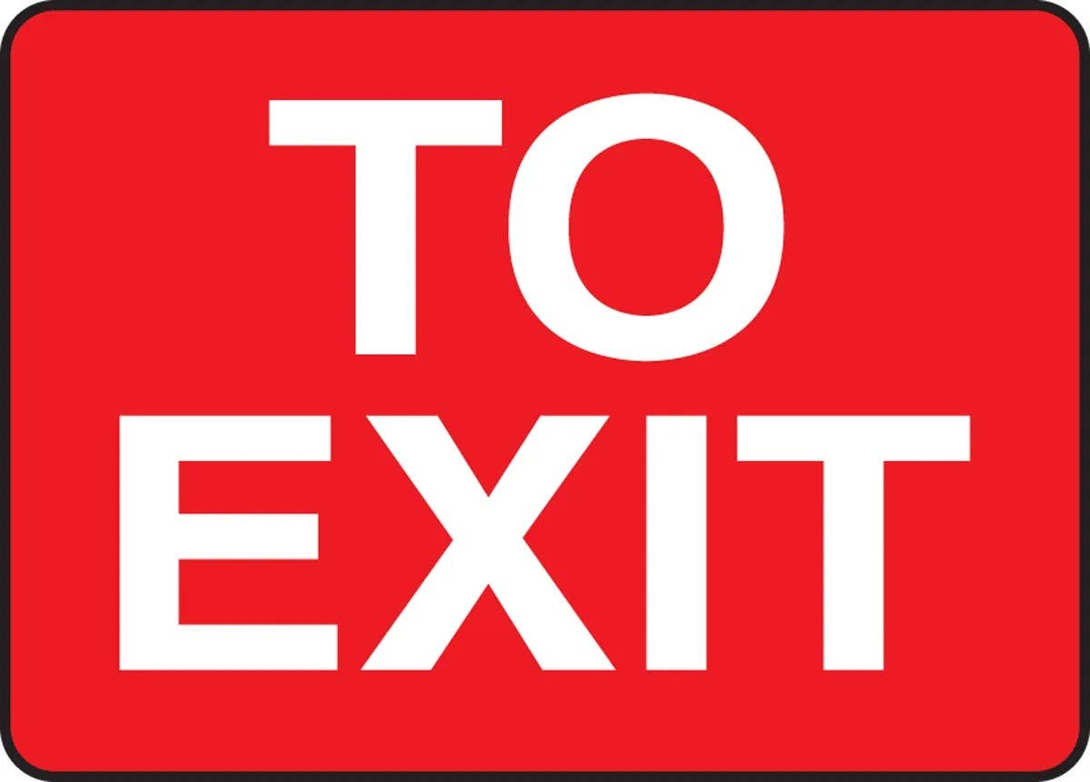 AccuformNMC MADM436 Safety Sign, To Exit, 10" H x 14" W