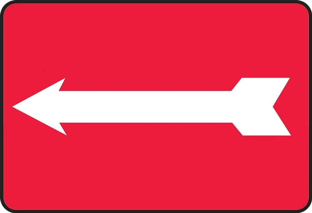 AccuformNMC MADM Safety Sign, Arrow