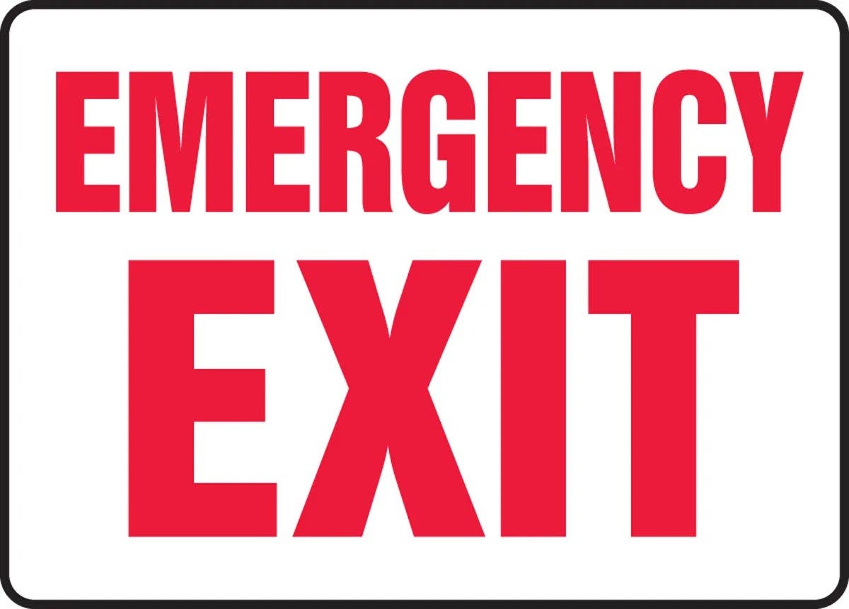 AccuformNMC M Safety Sign, Emergency Exit