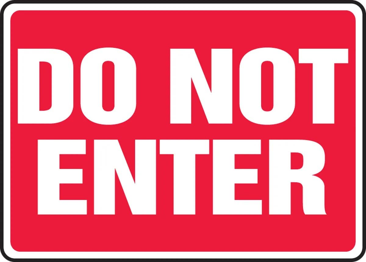 AccuformNMC MADM Safety Sign, Do Not Enter