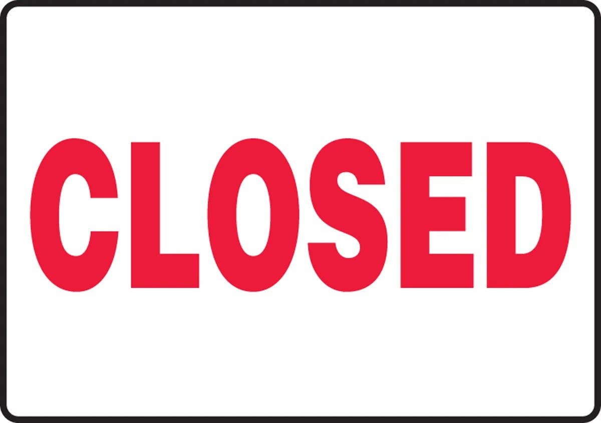 AccuformNMC MADM54 Safety Sign, Closed