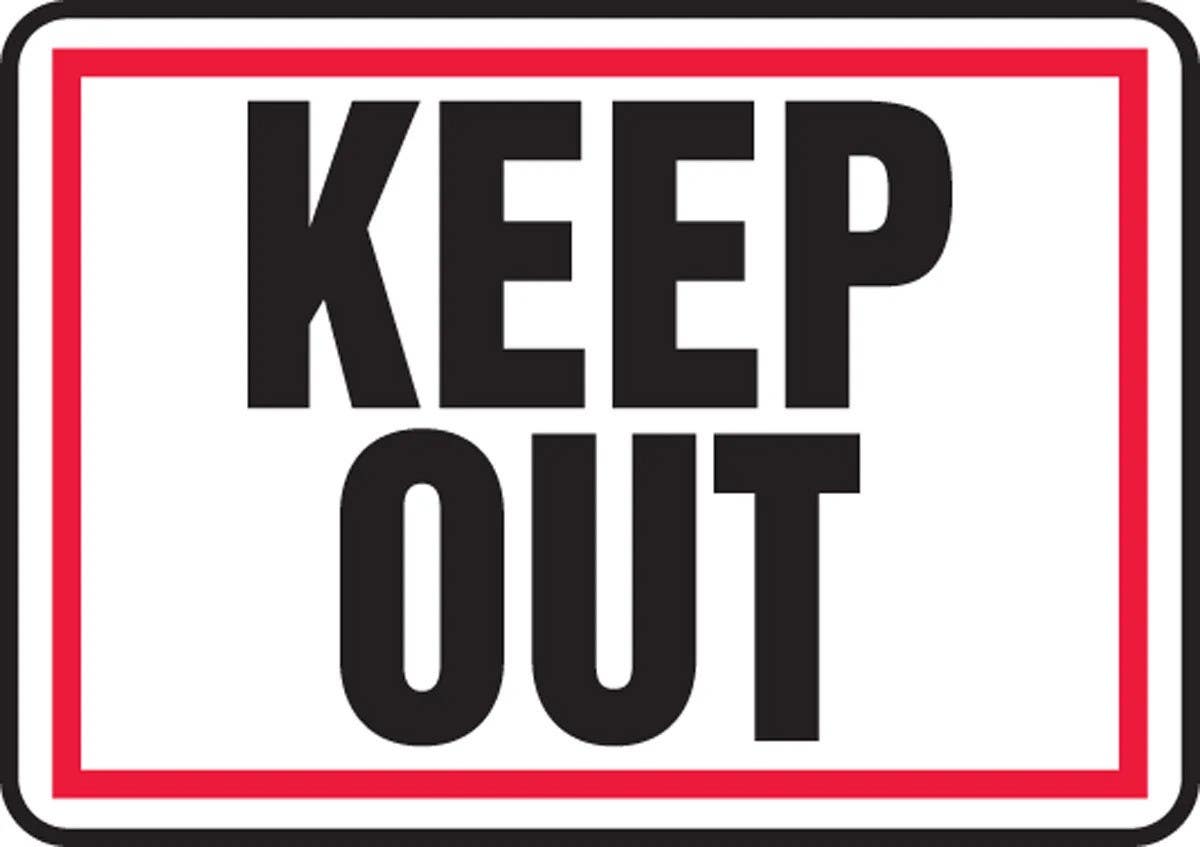 AccuformNMC MADM Safety Sign, Keep Out (Red Border)