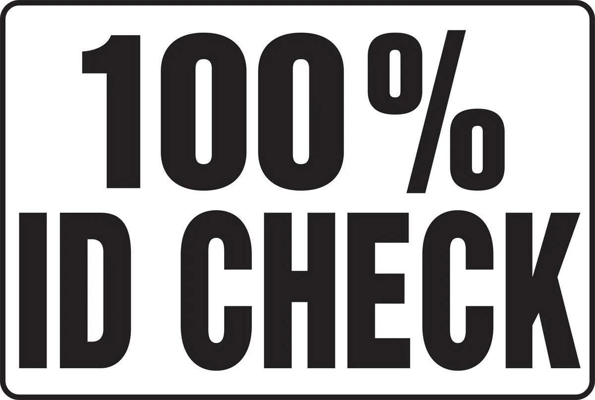 AccuformNMC MADM557VP Really BIGSigns, 100% ID Check, Plastic, 24" H x 36" W