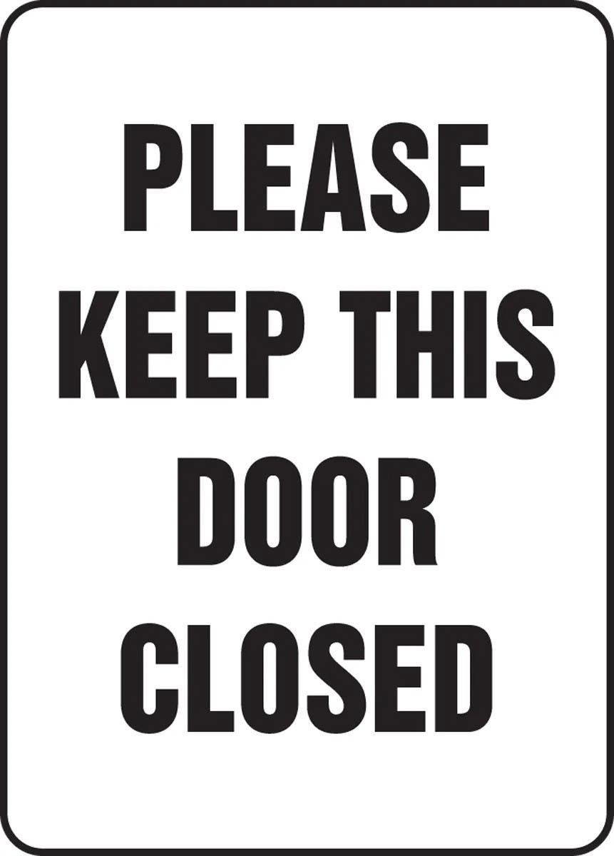 AccuformNMC MADM574 Safety Sign, Please Keep This Door Closed, 14" H x 10" W
