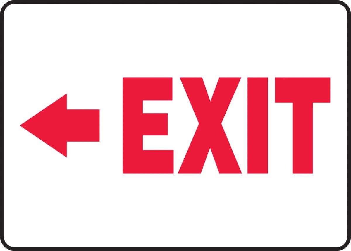 AccuformNMC MADM92 Safety Sign, Exit