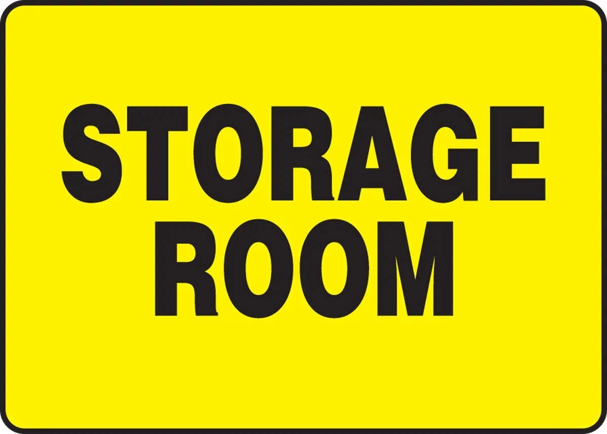 AccuformNMC MADM931 Safety Sign, Storage Room, 10" H x 14" W