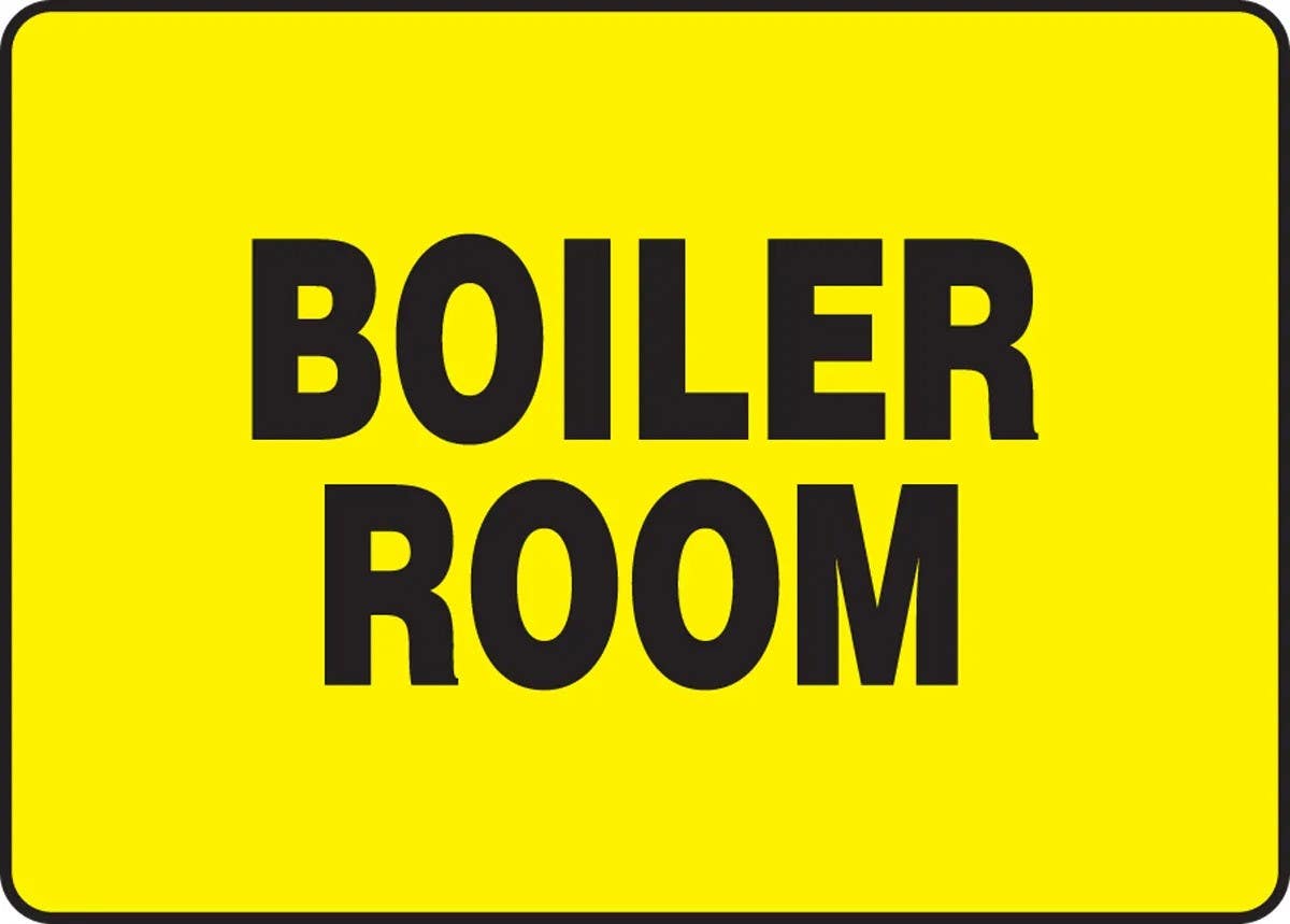 AccuformNMC MADM935 Safety Sign, Boiler Room, 10" H x 14" W
