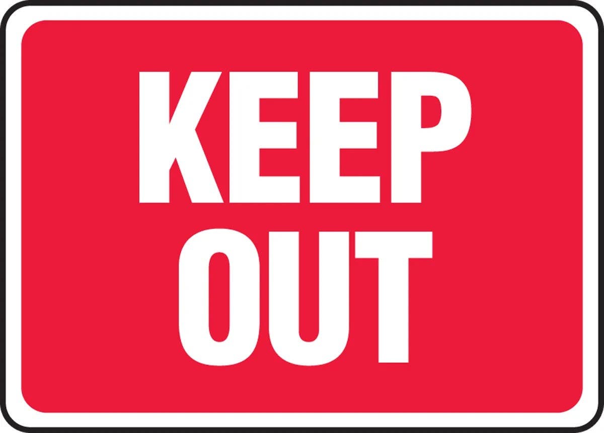 AccuformNMC MADM962 Safety Sign, Keep Out, 10" H x 14" W