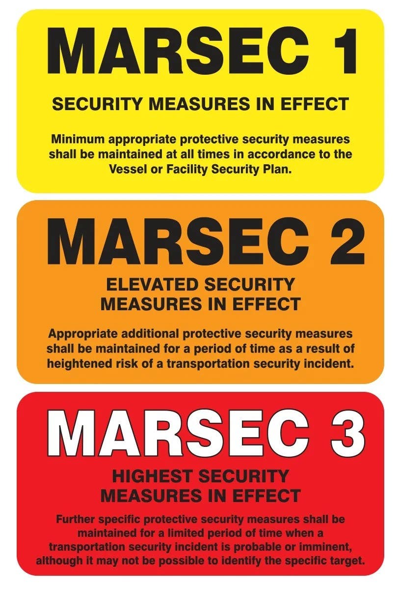 AccuformNMC MASE545 Marsec Flip Sign, Standard Set, 12" H x 18" W