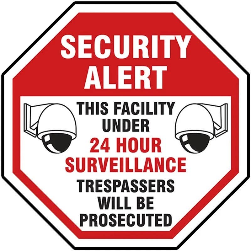 AccuformNMC MASE904 Video Surveillance Sign, Security Alert. This Facility Is Under 24 Hour Surveillance…, 12"