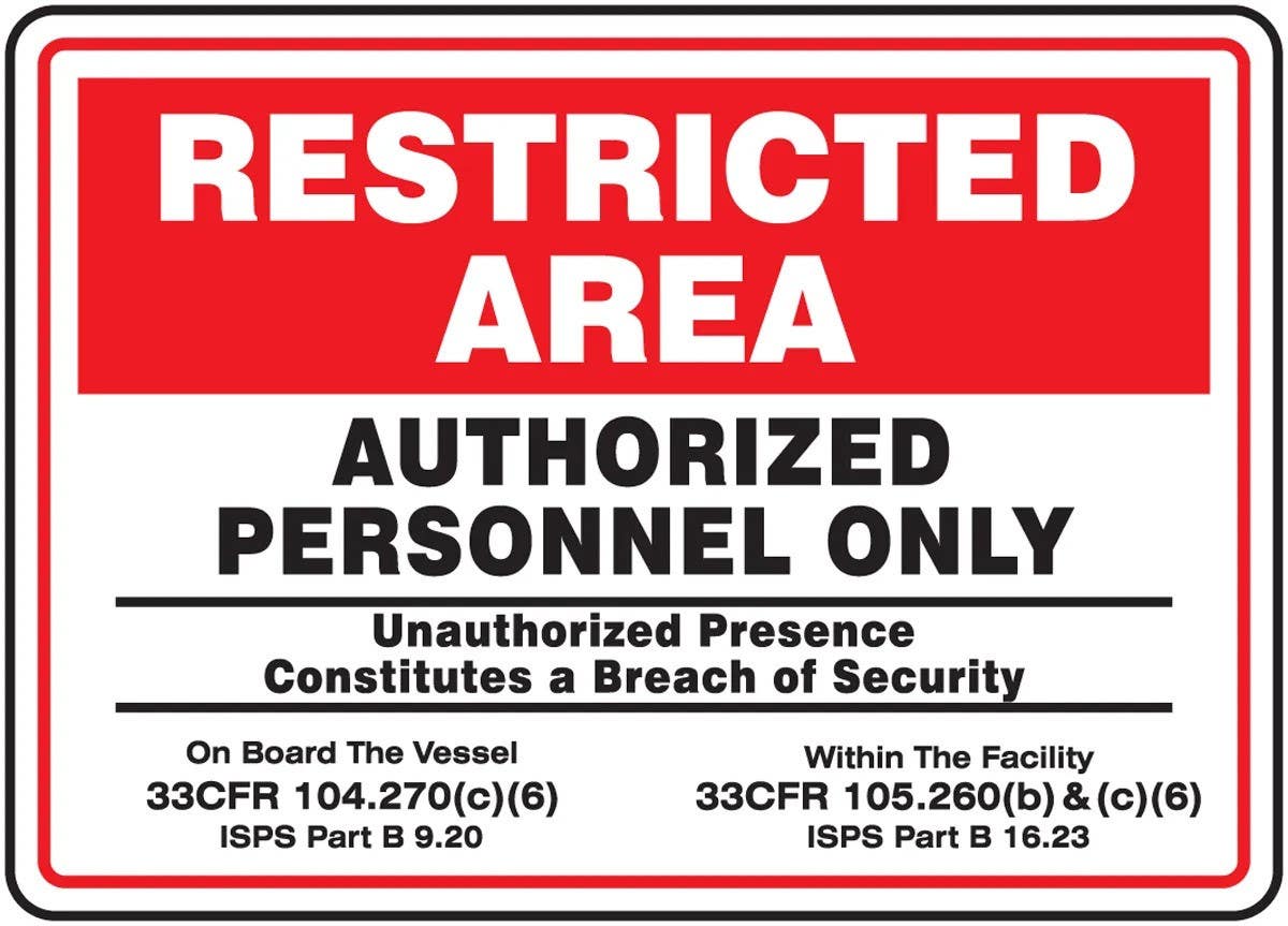 AccuformNMC MASE92 Restricted Area Safety Sign, Authorized Personnel Only
