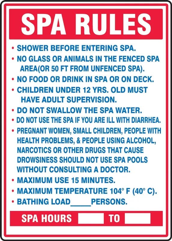 AccuformNMC MASW406 Safety Sign, Pool Rules, 28" H x 20" W
