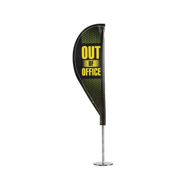 AccuformNMC MBF108 Desk Flags, Out Of Office, 11.5" H x 3.75" W