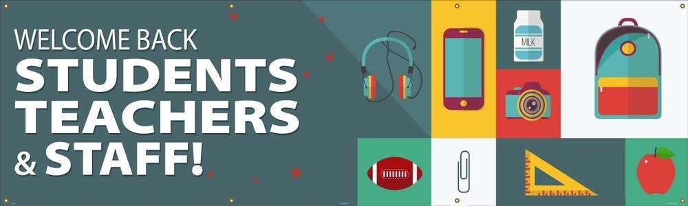 AccuformNMC MBR Safety Banner, Welcome Back Students, Teachers & Staff