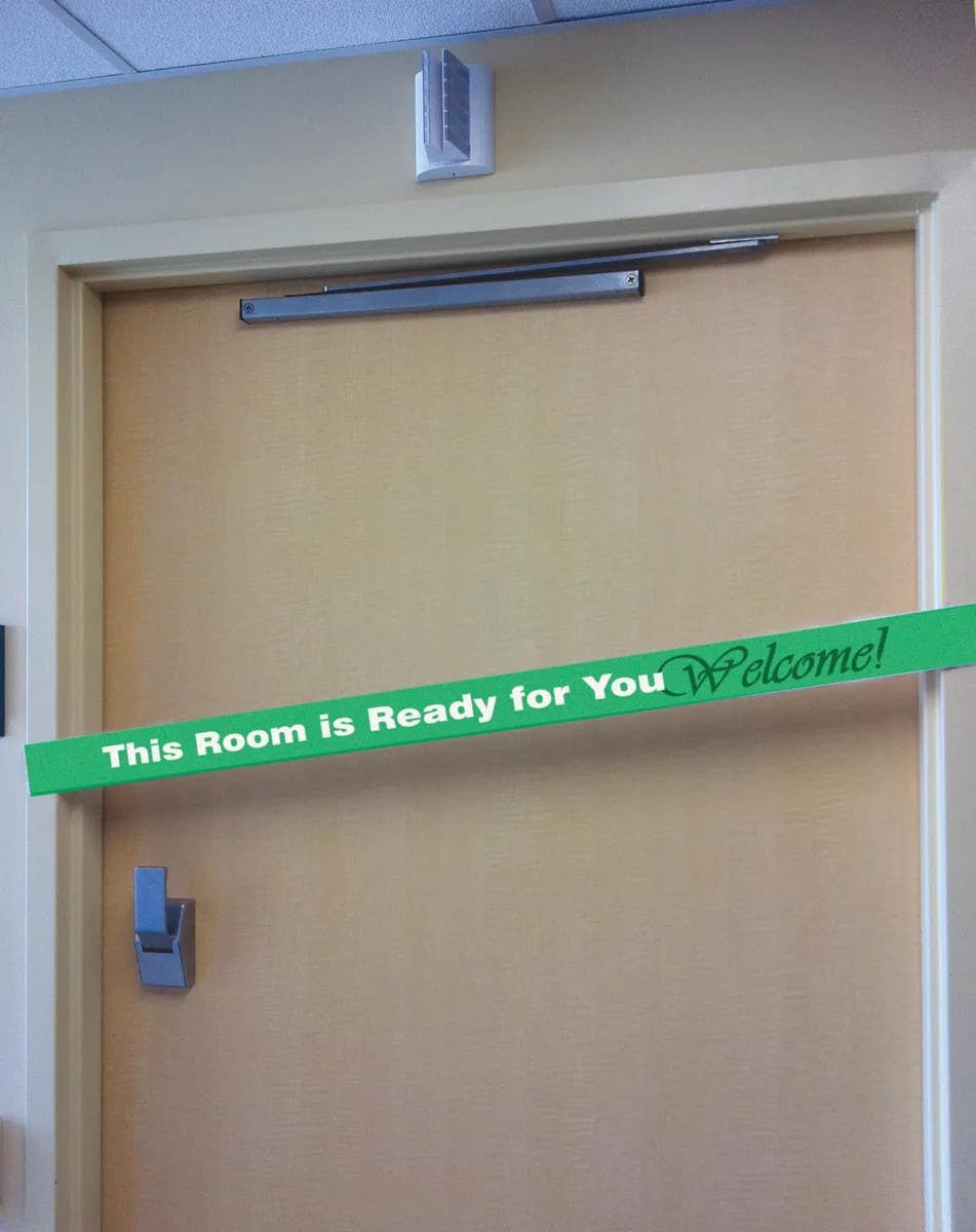 AccuformNMC MBR360 Room Status Door Banner, This Room Is Ready For You, Welcome, 3" H x 51" W