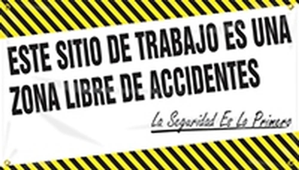 AccuformNMC MBR Safety Banners, This Job-Site Is A No Accident Zone, Safety Comes First