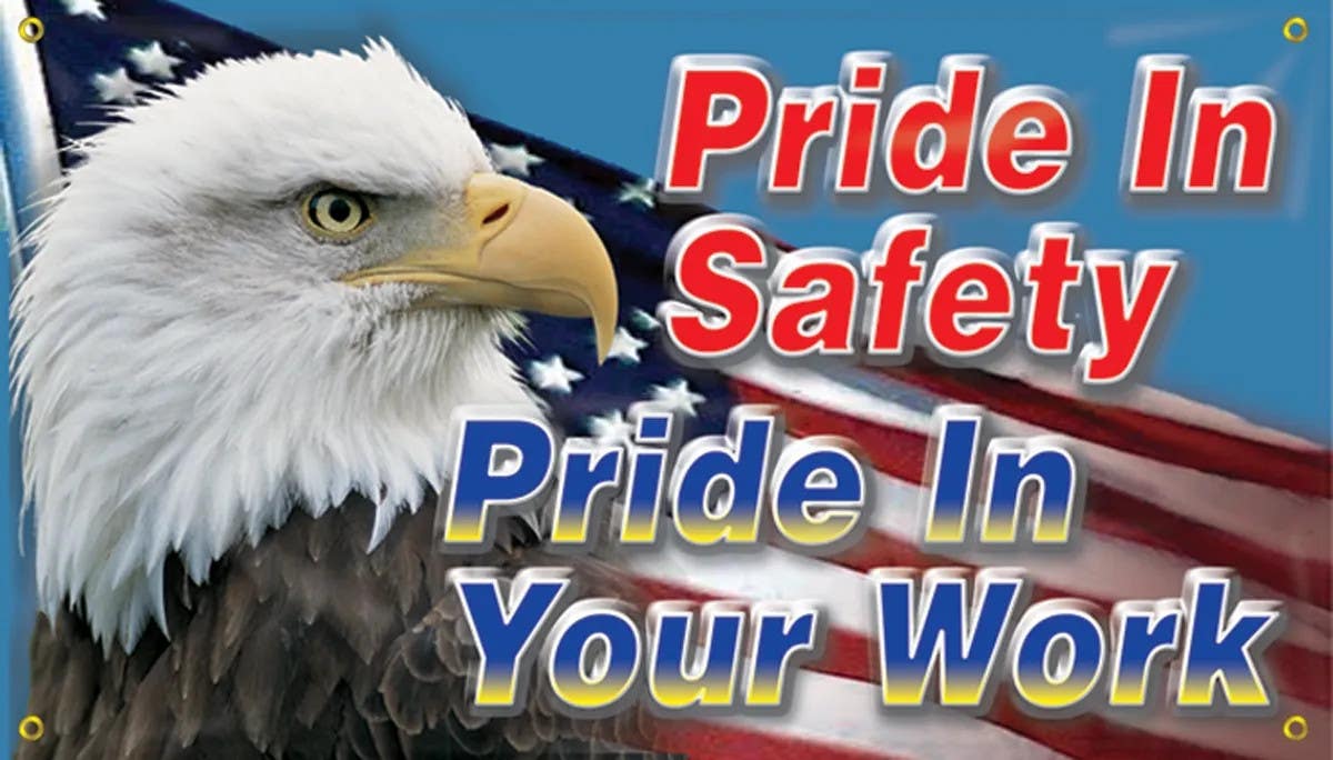 AccuformNMC MBR Safety Banners, Pride In Safety Pride In Your Work