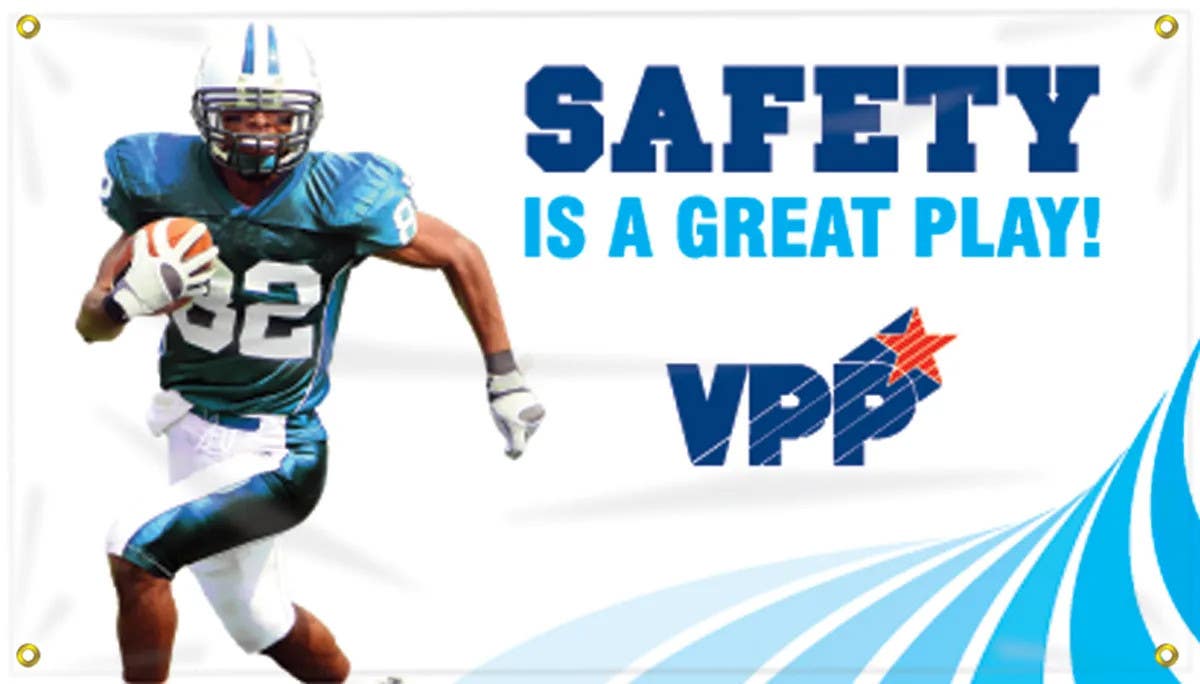 AccuformNMC MBR VPP Football-Themed Banners, Safety Is A Great Play