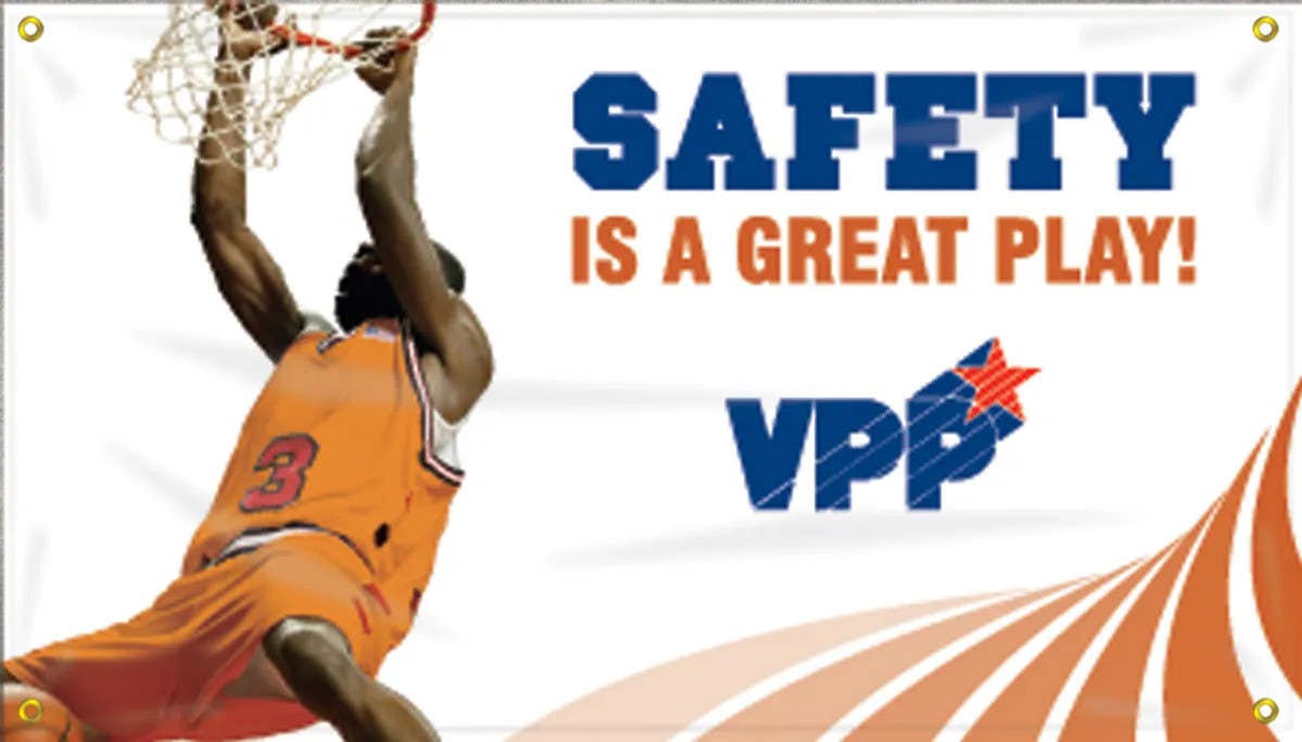 AccuformNMC MBR VPP Basketball Themed Banners, Safety Is A Great Play