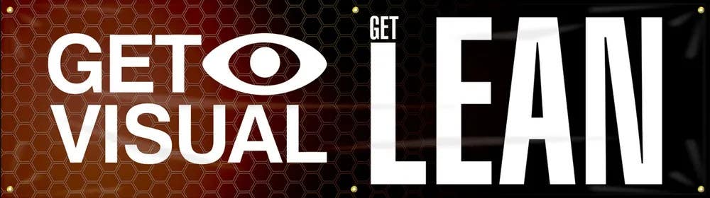 AccuformNMC MBR 5S Motivational Banner, Get Visual Get Lean