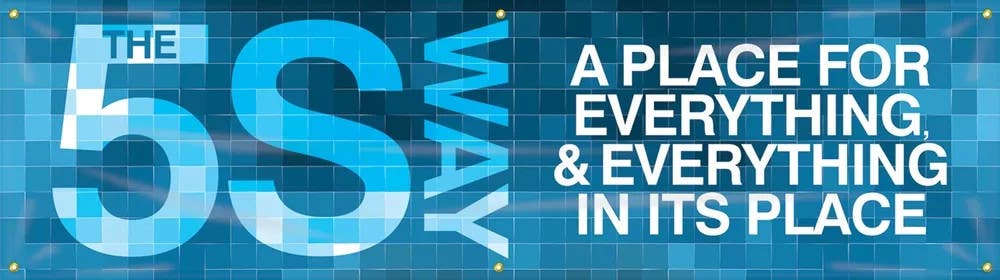 AccuformNMC MBR 5S Motivational Banner, The 5S Way, A Place For Everything & Everything In Its Place