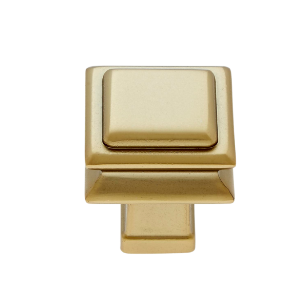 JVJ Hardware 33mm Monumental Collection Modern Square Knob, Composition Zamac