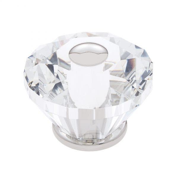 JVJ Hardware 60mm (2-3/8") Pure Elegance Collection Diamond Cut 31% Leaded Crystal Knob