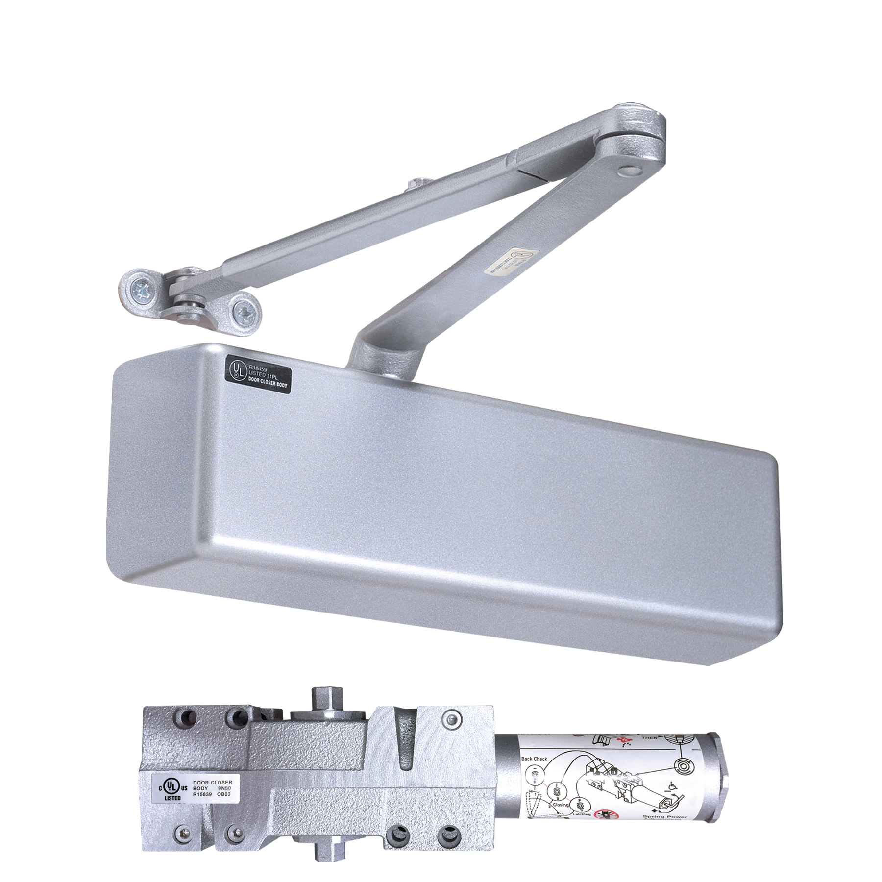 Value Brand 900 Series Heavy-Duty Grade 1 Surface Door Closer, Adjustable 1 - 6