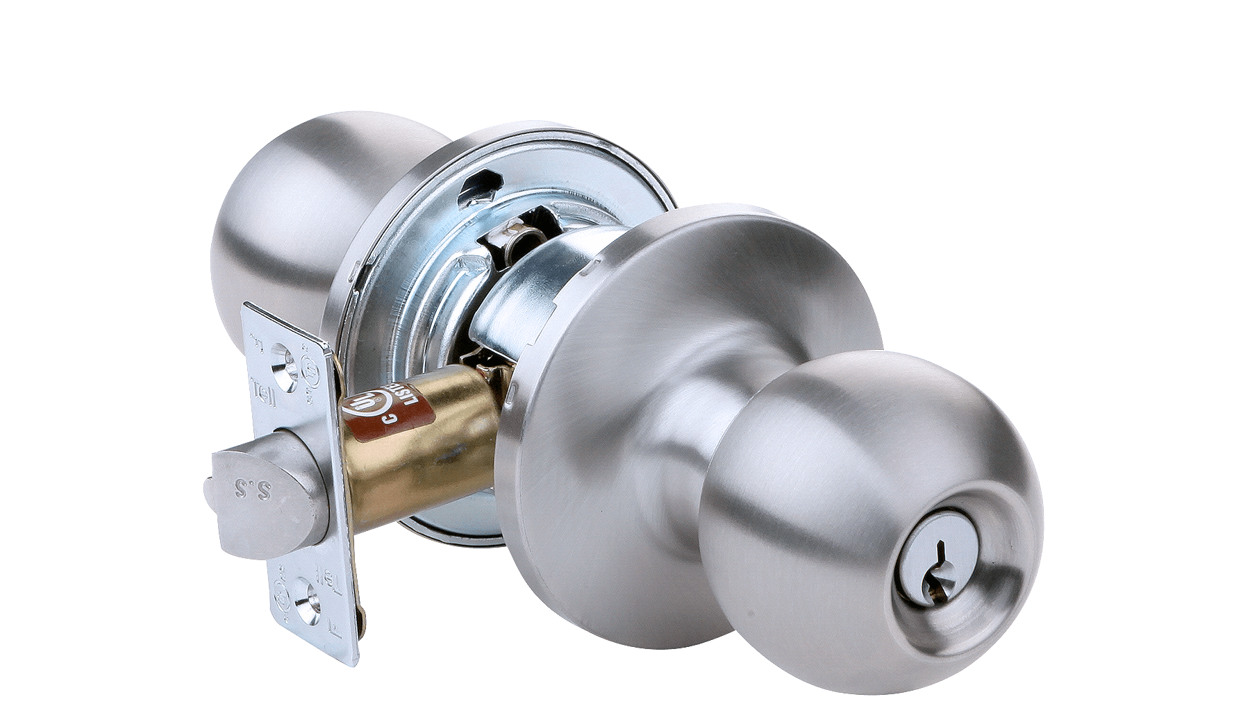 Value Brand KT2100 Series Light-Duty Tubular Grade 2 Knobset, Empire Knob, Satin Stainless Steel