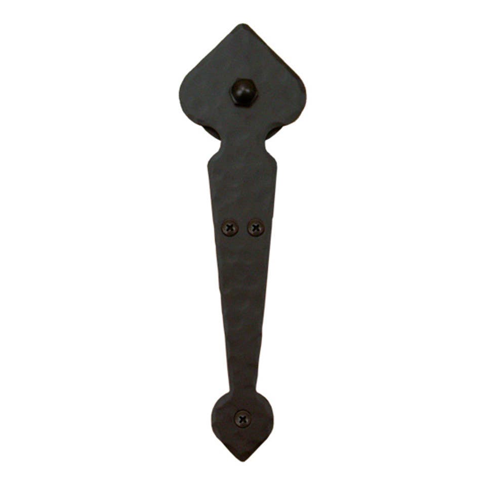 Custom Service Hardware QG.1104.08 Quiet Glide Strap w/Roller, Spade, Black