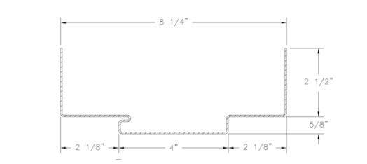 Value Brand MSD721 Tioga Frame, 16 Gauge, KD w/ Kerf Channel, Pre-Finished, Depth-8 1/4"