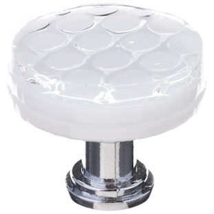 Sietto R-90 Texture Honeycomb Round Glass Knob