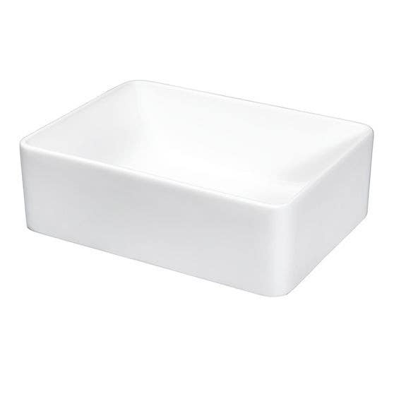 Kingston Brass EVA20156 Solid Surface Rectangular Vessel Sink, Matte White