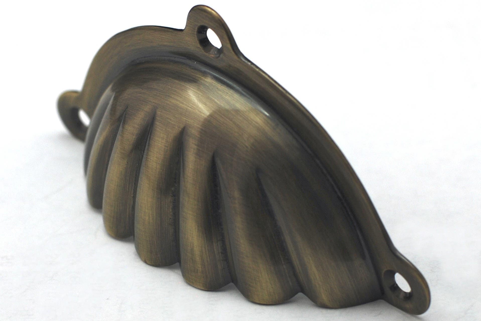 Cal Crystal C1830 Solid Brass Bin Pull, Scalloped, Size-100 mm