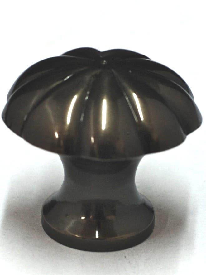 Cal Crystal VB-7 Fluted Polished Brass Cabinet Knob