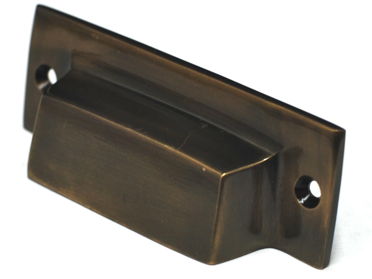 Cal Crystal VB-44 Vintage Brass Collection 3 " Mission Square Bin Pull