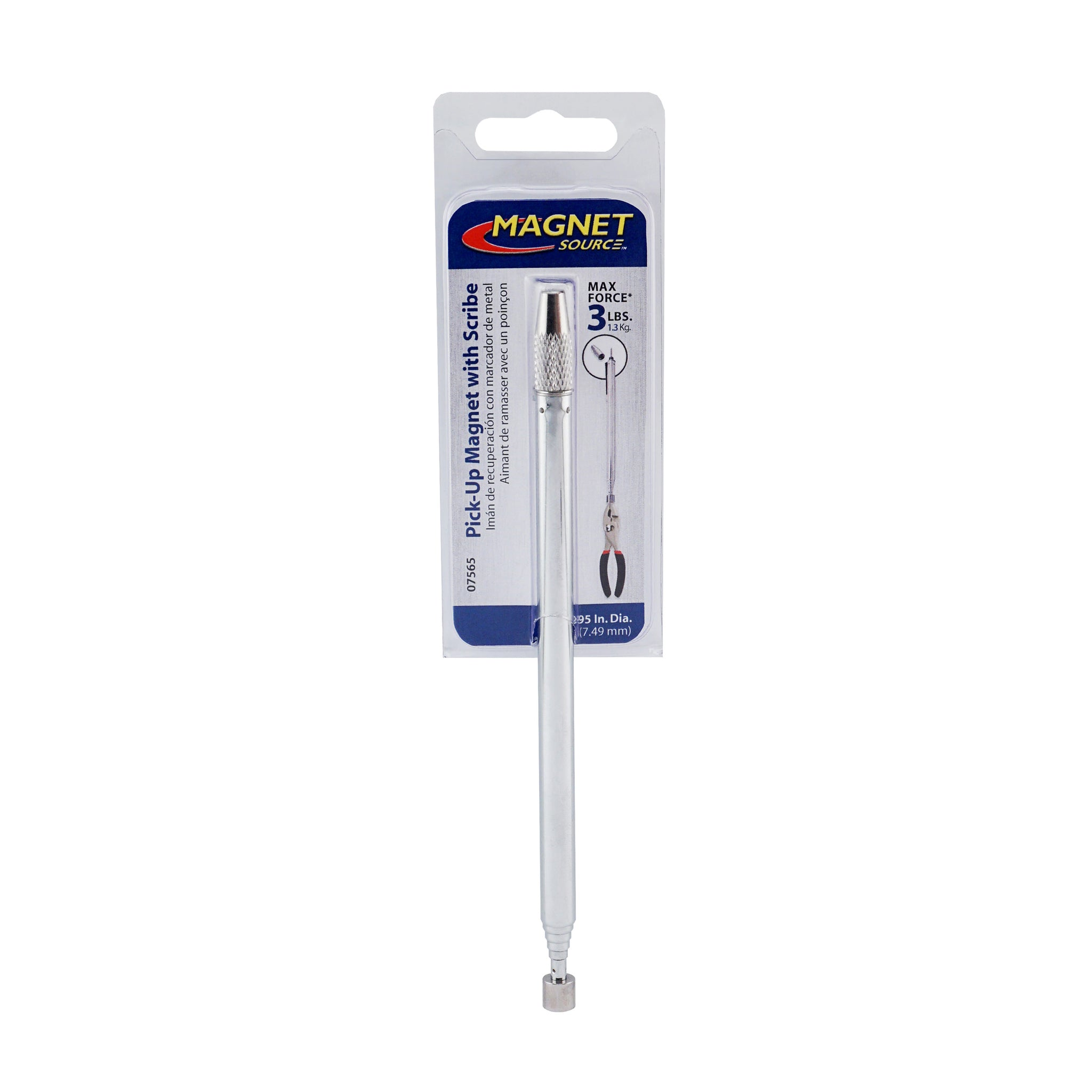 Magnet Source 07565 Telescoping Magnetic Pick-Up Pointer w/ Scribe, Pull Rating-3 Lbs.