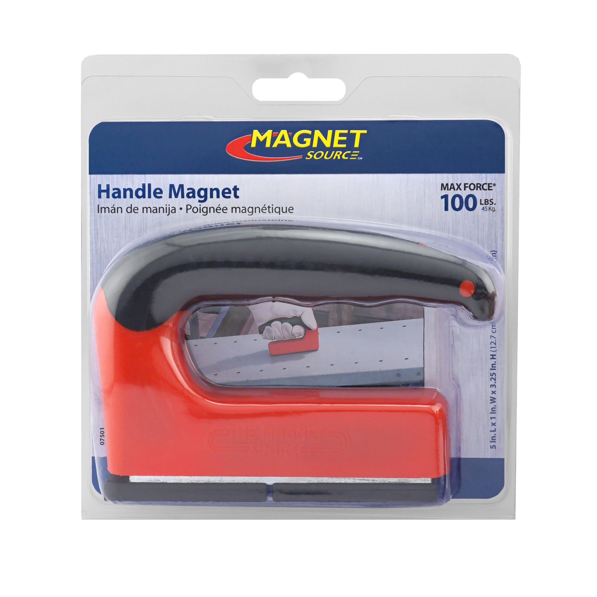 Magnet Source 07501 Ergonomic Handle Magnet, Pull Rating-100 Lbs.