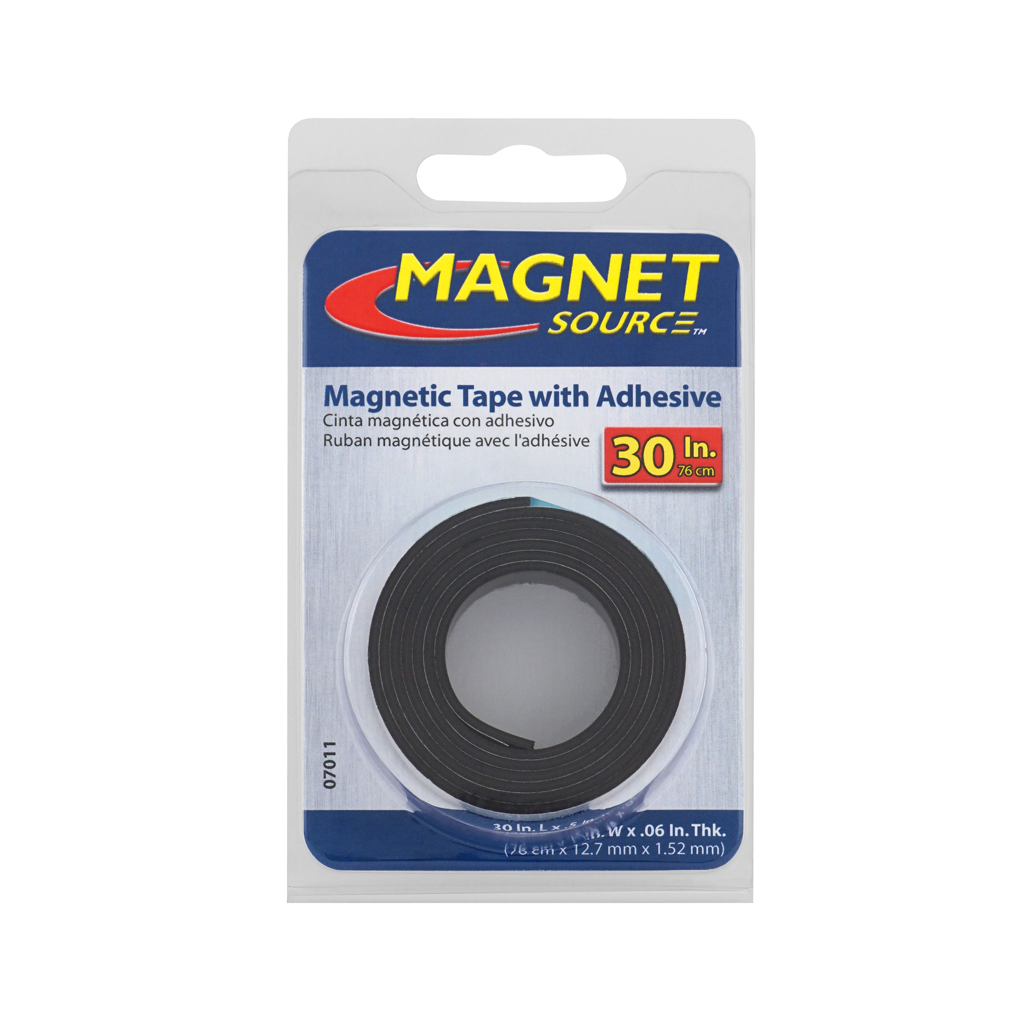 Magnet Source 0701 Flexible Magnetic Strip w/ Adhesive, Thickness-0.06"