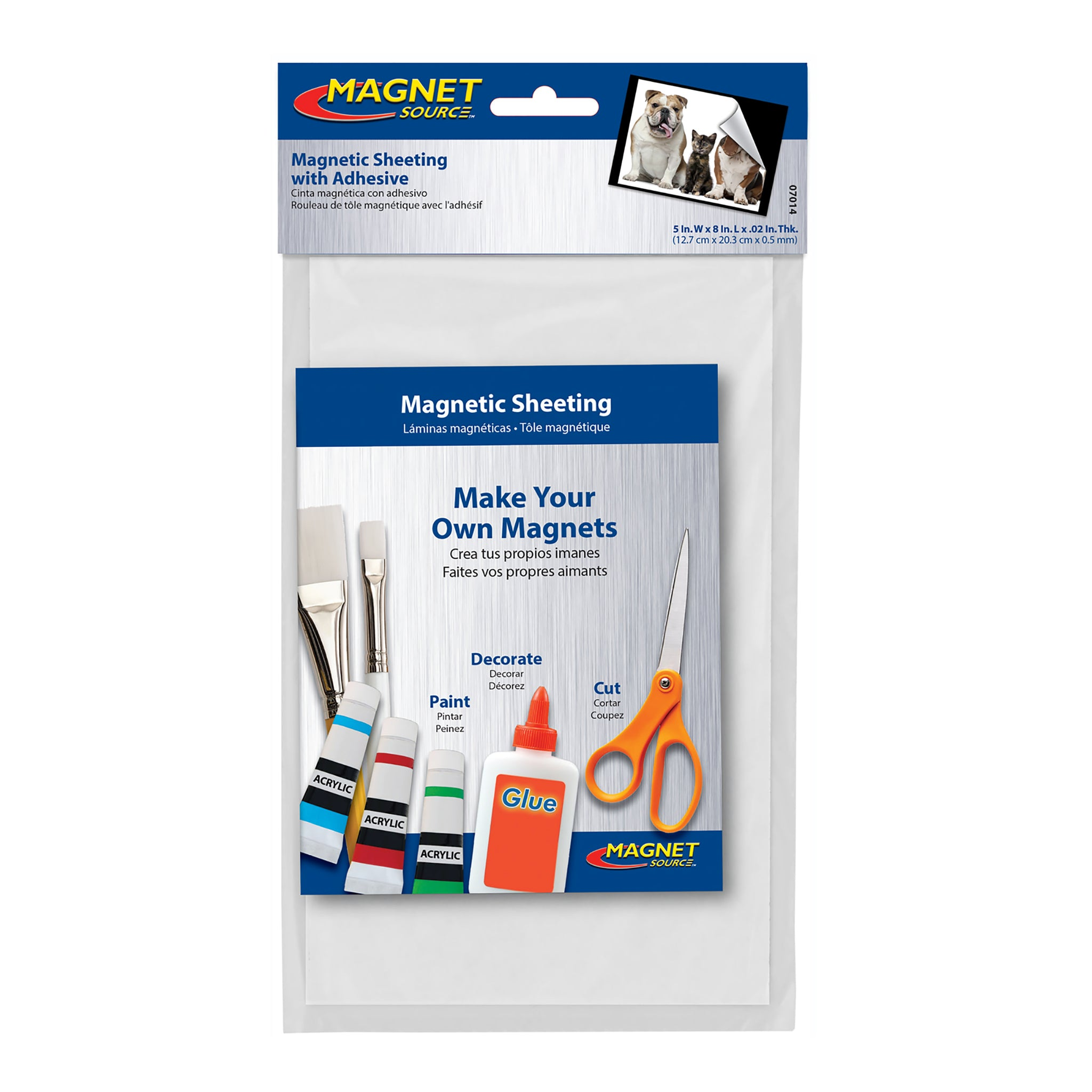 Magnet Source 07014 Flexible Magnetic Sheet w/ Adhesive
