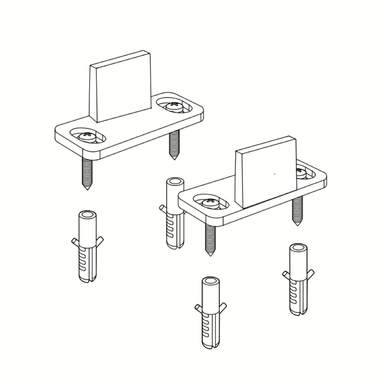 Delaney BD0005 Barn Door Double Floor Guide, Matte Black