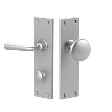 Merit 20372 Mortise Screen Door Latch Set w/ 514 Slab Escutcheon Plates