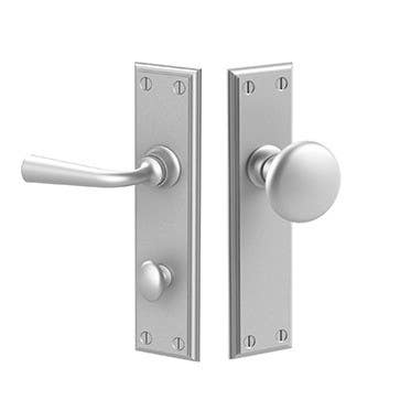 Merit 20370 Mortise Screen Door Latch Set w/ 510 Rectangular Escutcheon Plates